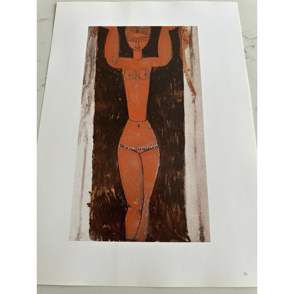 Modigliani, Standing Caryatid, 1913, Painting Print Portrait Art ~ 250626-WH 365